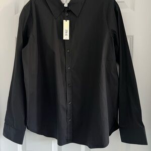 Banana Republic Classic Black Button-Down Shirt